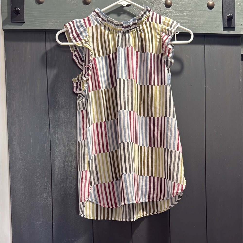 Striped Multicolor Sleeveless Top